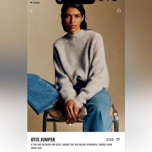 Sezane Otis Jumper in Mottled Grey